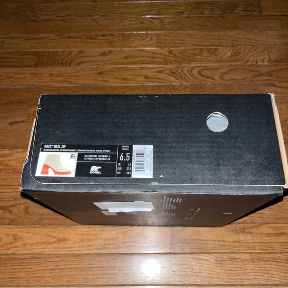 Sorel Brex Bold Waterproof Front Zip Bootie Bleached Ceramic, Orange Women’s 6.5 - Picture 8 of 9